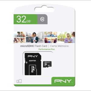 CARTE MEMOIRE PNY MICRO SDHC PERFORMANCE PLUS + ADAPTATEUR ( 32GO )