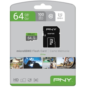CARTE MEMOIRE PNY ELITE MICRO SDHC 64GO