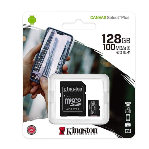 CARTE MEMOIRE KINGSTON MICRO SDHC PLUS 100R A1 C1O + ADP (128GO)