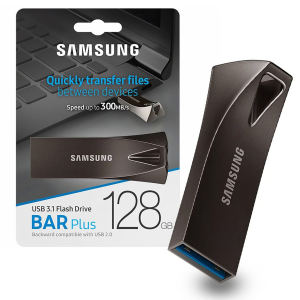 CLE USB SAMSUNG MUF-64BE BAR PLUS 128 GO USB.1 GRIS
